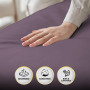 1000 Thread Count Cotton Rich King Bed Sheets 4-Piece Set in Lilac thumbnail 4