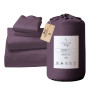 1000 Thread Count Cotton Rich King Bed Sheets 4-Piece Set in Lilac thumbnail 1