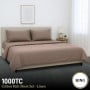 1000 Thread Count Cotton Rich King Bed Sheets 4-Piece Set in Linen thumbnail 10