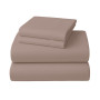 1000 Thread Count Cotton Rich King Bed Sheets 4-Piece Set in Linen thumbnail 2