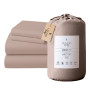 1000 Thread Count Cotton Rich King Bed Sheets 4-Piece Set in Linen thumbnail 1