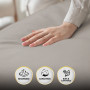 1000 Thread Count Cotton Rich King Bed Sheets 4-Piece Set - Silver thumbnail 3