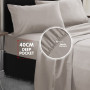 1000 Thread Count Cotton Rich King Bed Sheets 4-Piece Set - Silver thumbnail 5