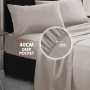 1000 Thread Count Cotton Rich King Bed Sheet Set 4-Piece Gift Pack in Silver thumbnail 6