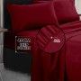 1000 Thread Count Cotton Rich Queen Bed Sheets 4-Piece Set in Burgundy thumbnail 8