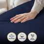 1000 Thread Count Cotton Rich Queen Bed Sheets 4-Piece Set in Navy thumbnail 3
