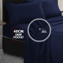 1000 Thread Count Cotton Rich Queen Bed Sheets 4-Piece Set in Navy thumbnail 5