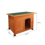 Little Buddies Weatherproof Wooden Flat Roof Dog Kennel - Medium thumbnail 4