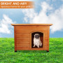 Little Buddies Weatherproof Wooden Flat Roof Dog Kennel - Medium thumbnail 8