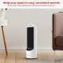 Dimplex 2kW Personal DC Ceramic Heater in Black and White thumbnail 4