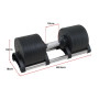 Powertrain Eon Dial Up 72KG Adjustable Dumbbells Pair with Stand - Black thumbnail 4