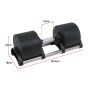 Powertrain Eon Dial Up 72KG Adjustable Dumbbells Pair - Black thumbnail 3