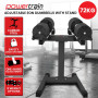 Powertrain Eon Dial Up 72KG Adjustable Dumbbells Pair with Stand - Black thumbnail 10