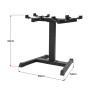 Powertrain Eon Dial Up 72KG Adjustable Dumbbells Pair with Stand - Black thumbnail 3
