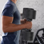 Powertrain Eon Dial Up 72KG Adjustable Dumbbells Pair with Stand - Black thumbnail 9