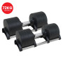 Powertrain Eon Dial Up 72KG Adjustable Dumbbells Pair - Black thumbnail 10