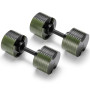 Powertrain Eon Dial Up 72KG Adjustable Dumbbells Pair - Green thumbnail 2