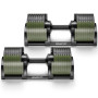Powertrain Eon Dial Up 72KG Adjustable Dumbbells Pair - Green thumbnail 5