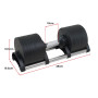 Powertrain Eon Dial Up 45KG Adjustable Dumbbell - Black thumbnail 3