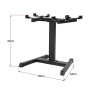 Powertrain Eon Dial Up 90KG Adjustable Dumbbells Pair with Stand - Black thumbnail 3