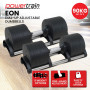 Powertrain Eon Dial Up 90KG Adjustable Dumbbells Pair - Black thumbnail 10