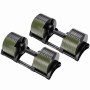 Powertrain Eon 90kg Adjustable Dumbbells Pair (2x 45kg) Quick Dial Strength Training Free Weights for Home Gym, Green thumbnail 1
