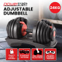Powertrain 24kg Adjustable Dumbbells 15-in-1 Home Gym Weights  Red thumbnail 1