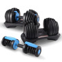 Powertrain Pair of 24kg Blue Adjustable Dumbbell Home Gym Weights with Stand thumbnail 10