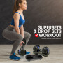 48KG Powertrain Adjustable Dumbbell Set With Stand Blue thumbnail 9
