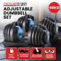 Powertrain 48kg Blue Adjustable Dumbbell Home Gym Weights thumbnail 12