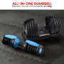 Powertrain 48kg Blue Adjustable Dumbbell Home Gym Weights thumbnail 4