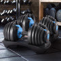 Powertrain 48kg Blue Adjustable Dumbbell Home Gym Weights thumbnail 11