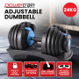 Powertrain 24kg Blue Adjustable Dumbbell Home Gym Weights thumbnail 1
