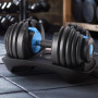 Powertrain 24kg Blue Adjustable Dumbbell Home Gym Weights thumbnail 12