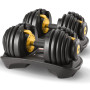 Powertrain 48kg Gold Adjustable Dumbbell Home Gym Weights thumbnail 1