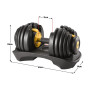 Powertrain 48kg Gold Adjustable Dumbbell Home Gym Weights thumbnail 2