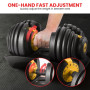 Powertrain 48kg Gold Adjustable Dumbbell Home Gym Weights thumbnail 3