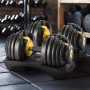 Powertrain 48kg Gold Adjustable Dumbbell Home Gym Weights thumbnail 11