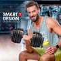 48kg Powertrain Adjustable Dumbbell Home Gym Set Gold thumbnail 5