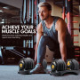 48kg Powertrain Adjustable Dumbbell Home Gym Set Gold thumbnail 7