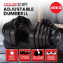 Powertrain 40kg Adjustable Dumbbell Home Gym Weights thumbnail 2