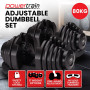Powertrain 80kg Adjustable Dumbbell Home Gym Weights thumbnail 2