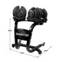 Powertrain 80kg Adjustable Dumbbell Home Gym Weights with Stand thumbnail 4
