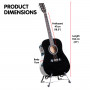 Karrera Electronic Acoustic Guitar 41in  - Black thumbnail 5