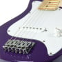 Karrera Kids Electric Guitar Junior Beginner Double Cutaway Scaled-Down Instrument for Children - Purple thumbnail 5