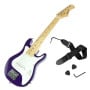 Karrera Kids Electric Guitar Junior Beginner Double Cutaway Scaled-Down Instrument for Children - Purple thumbnail 4