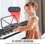 Karrera 61-Key Electronic Piano Keyboard 75cm with Stand - Black thumbnail 6