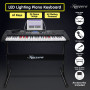 Karrera 61 Keys Electronic LED Keyboard Piano with Stand - Black thumbnail 2