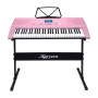 Karrera 61 Keys Electronic Keyboard Piano Music with Stand - Pink thumbnail 1