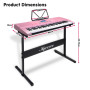 Karrera 61 Keys Electronic Keyboard Piano Music with Stand - Pink thumbnail 6